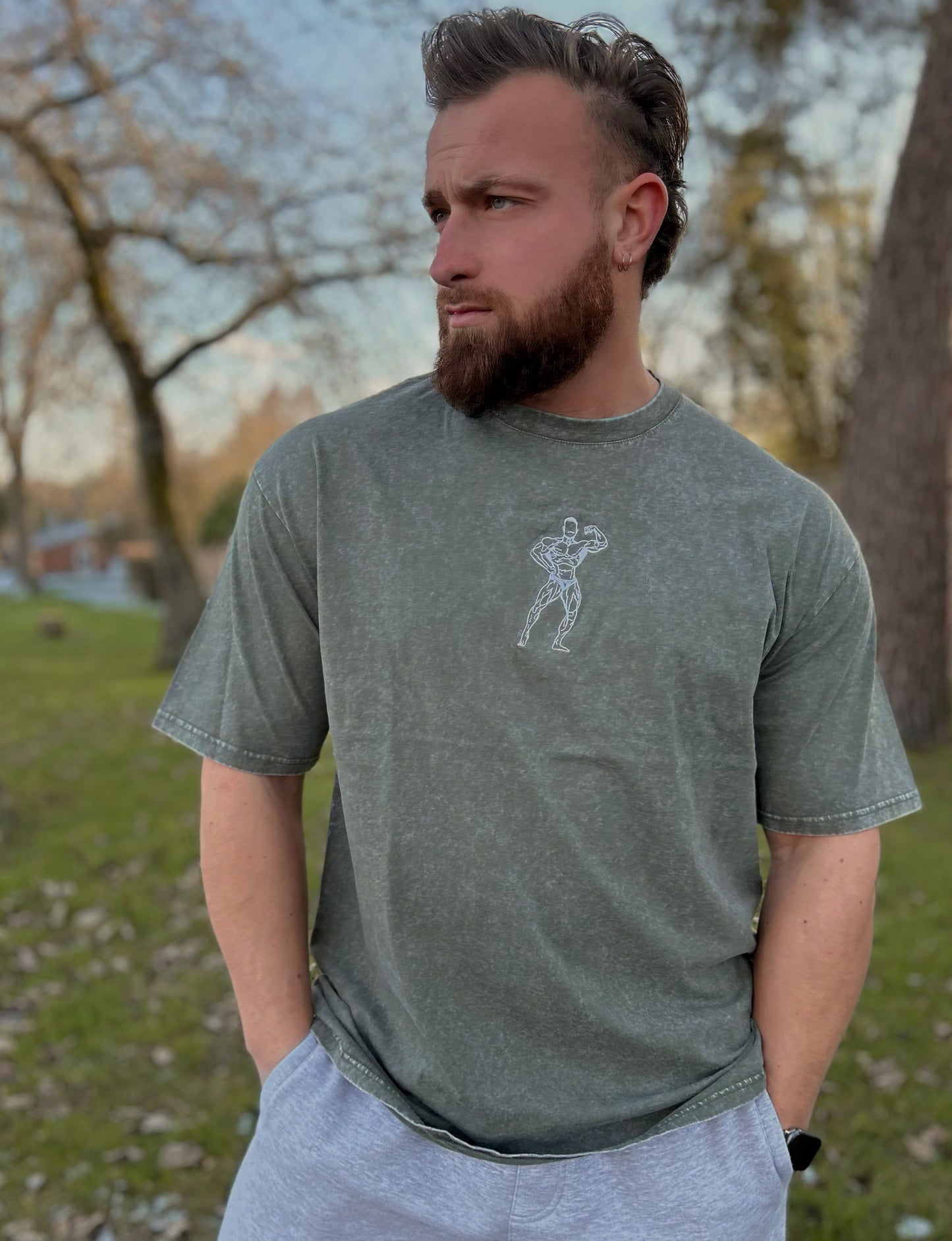 "THE GOAT " TSHIRT oversize KAKI (limited edition)